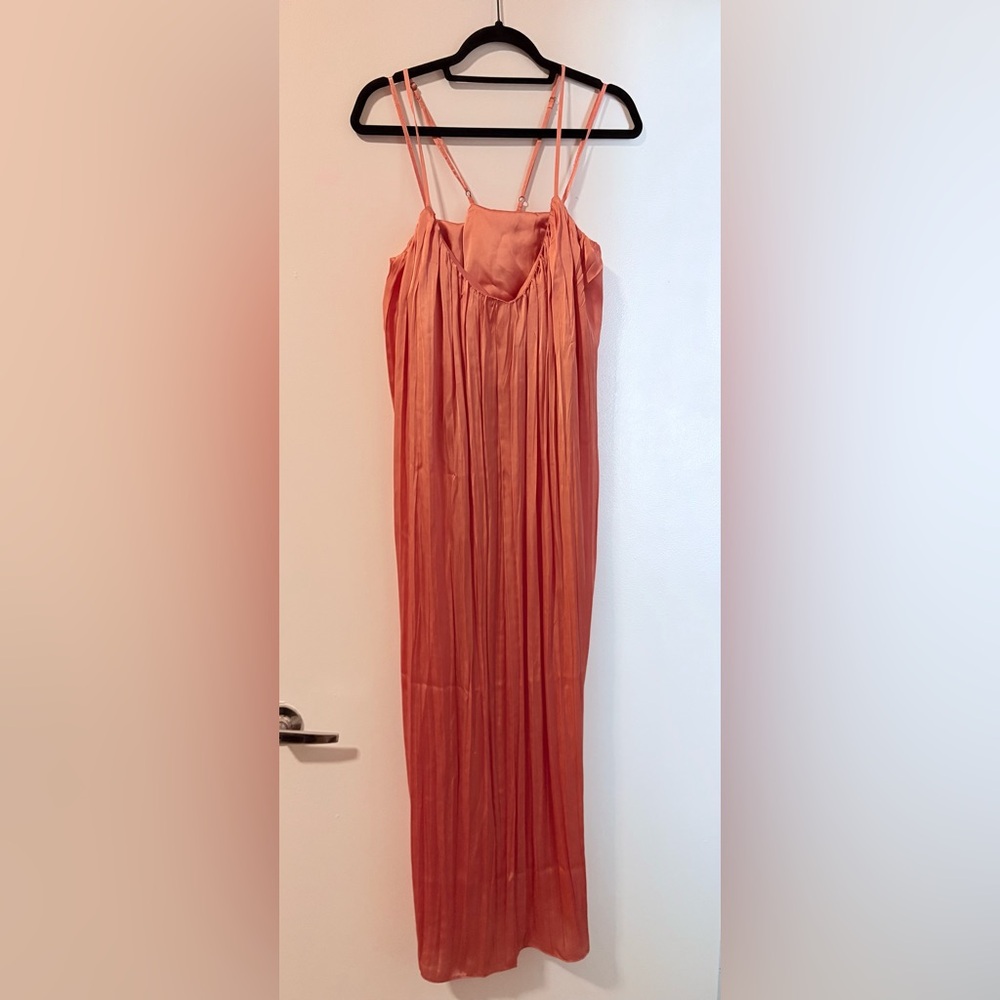 Maternity- never worn- Hatch Coral Slip Maxi Dress with Double Straps